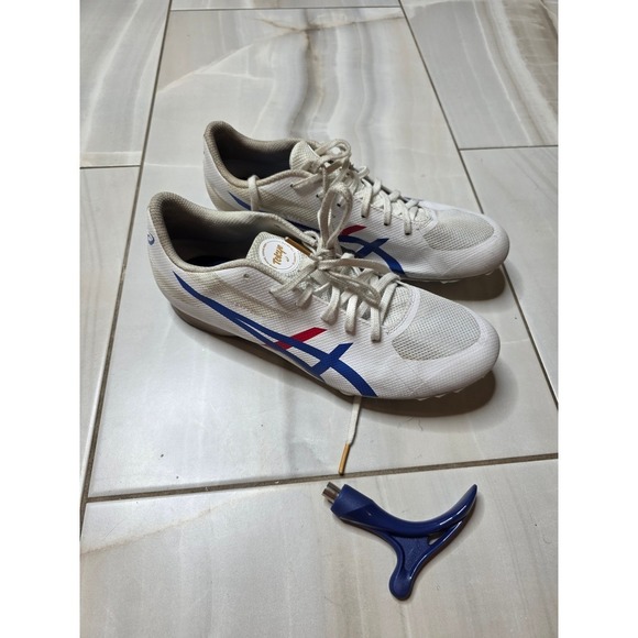 Asics Heatspurt Track Spikes White Blue Red Tokyo 1093A124 Mens 8 Womens 9.5